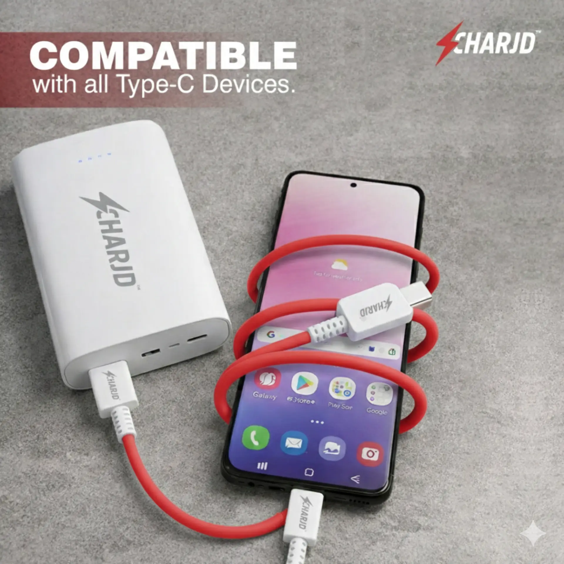 CHARJD 100W SuperVOOC Fast Charging Type-C Cable - 1m - Image 2