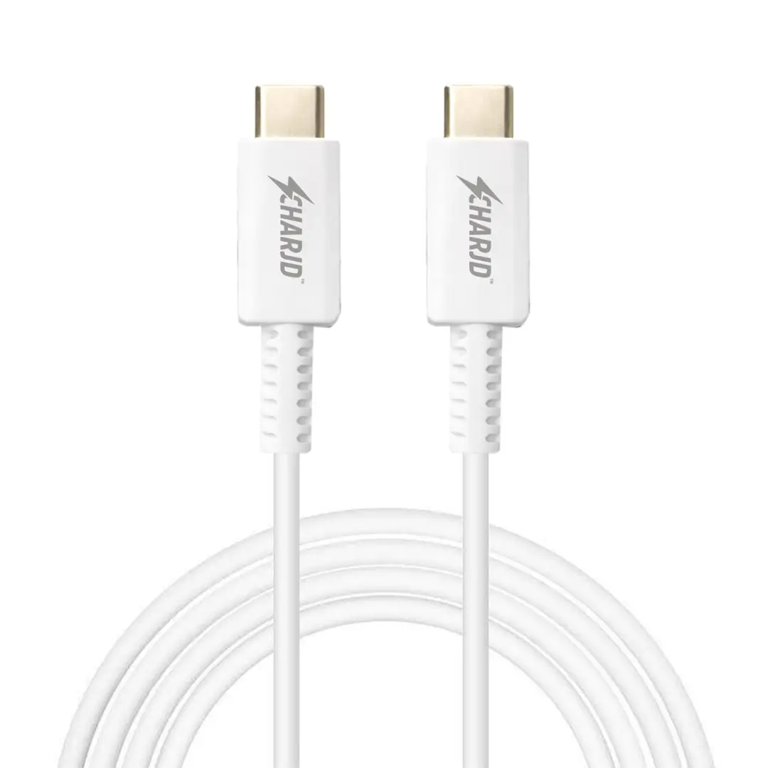 CHARJD 100W PD USB-C to USB-C Fast Charging Cable (1m) - White
