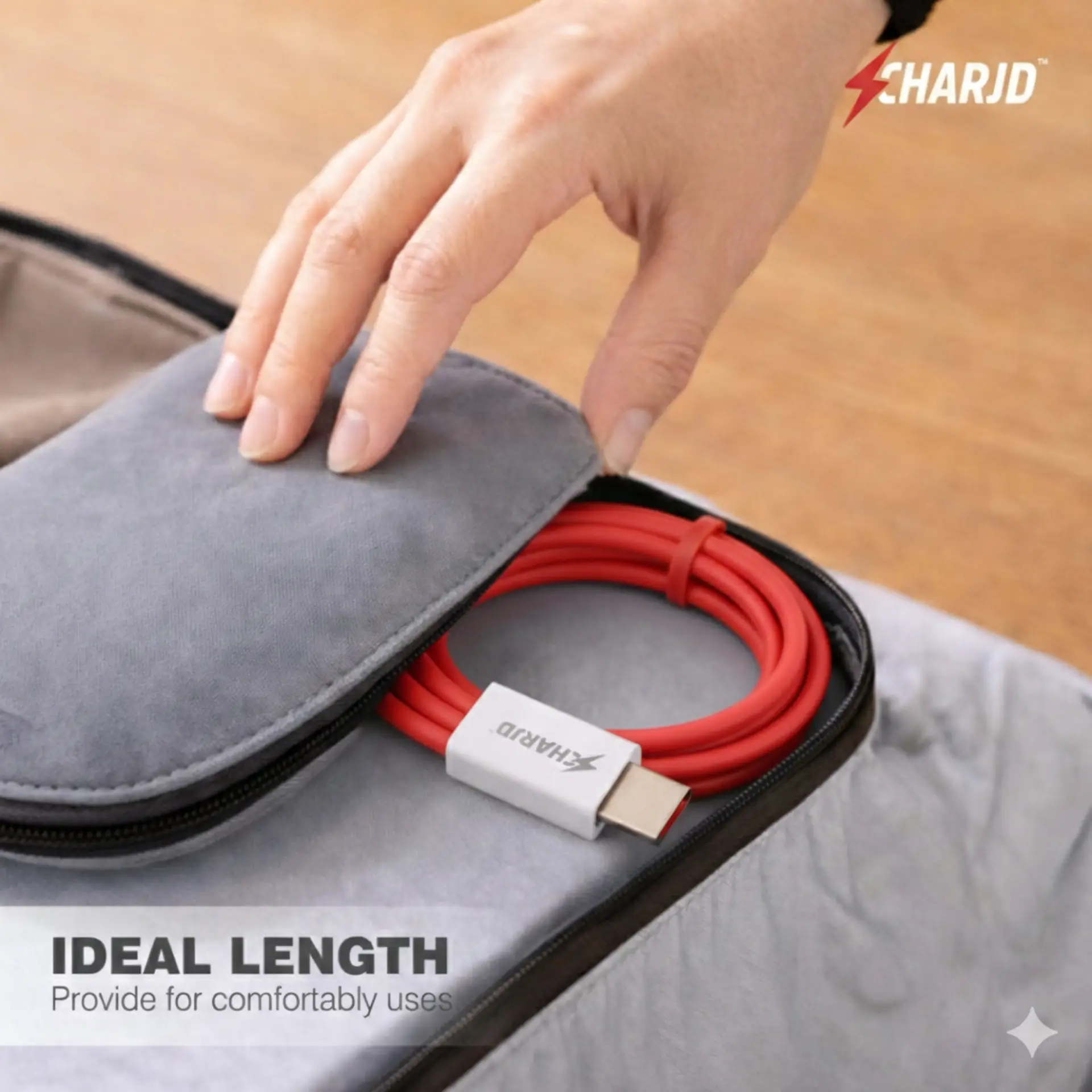 CHARJD 100W SuperVOOC Fast Charging Type-C Cable - 1m - Image 4